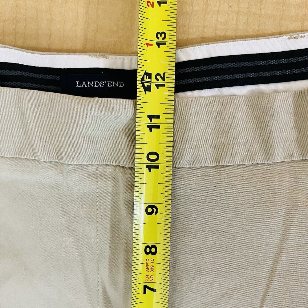 Lands' End Womens Beige Casual Twill Pants Sz 24W Stretch Straight Leg High Rise - Picture 10 of 11